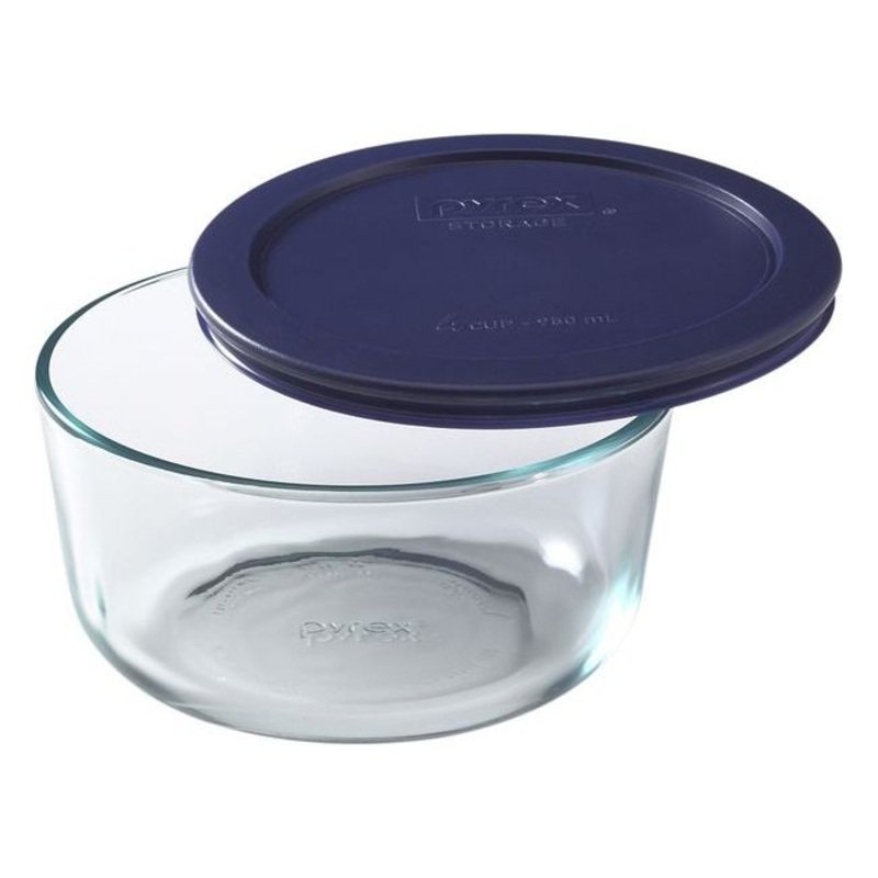 PyrexRoundGlassStorageContainer