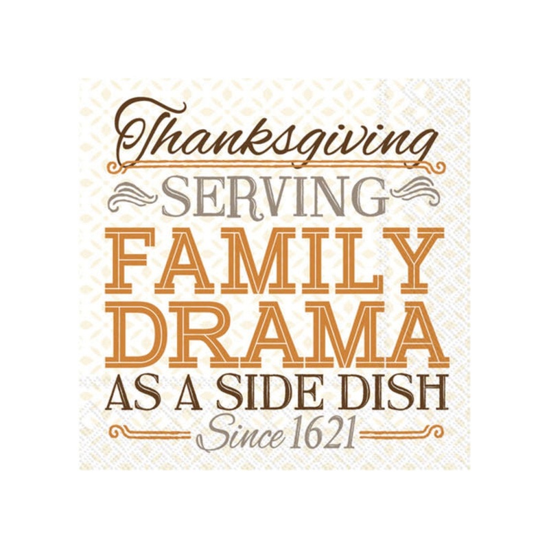 CocktailNapkin,ServingFamilyDrama