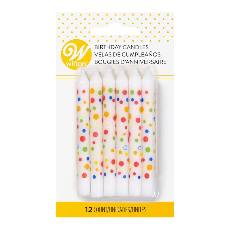 ColorfulPolkaDotBirthdayCandleSet
