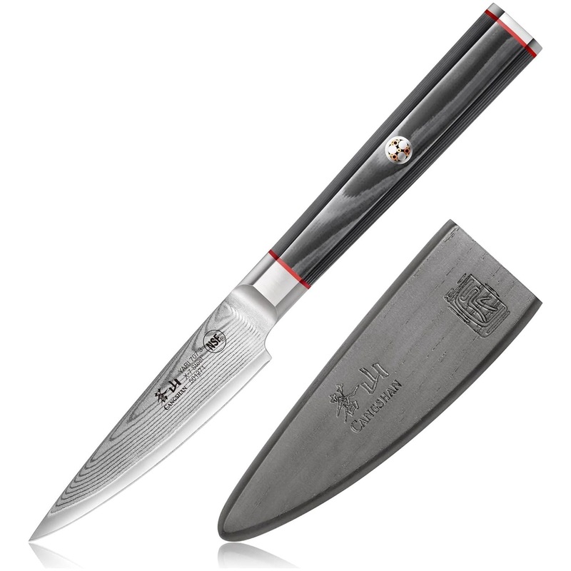 CangshanDamascusSteelParingKnife3.5"