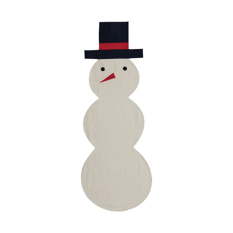 CottonSnowmanShapedTableRunnerw/Embroidery
