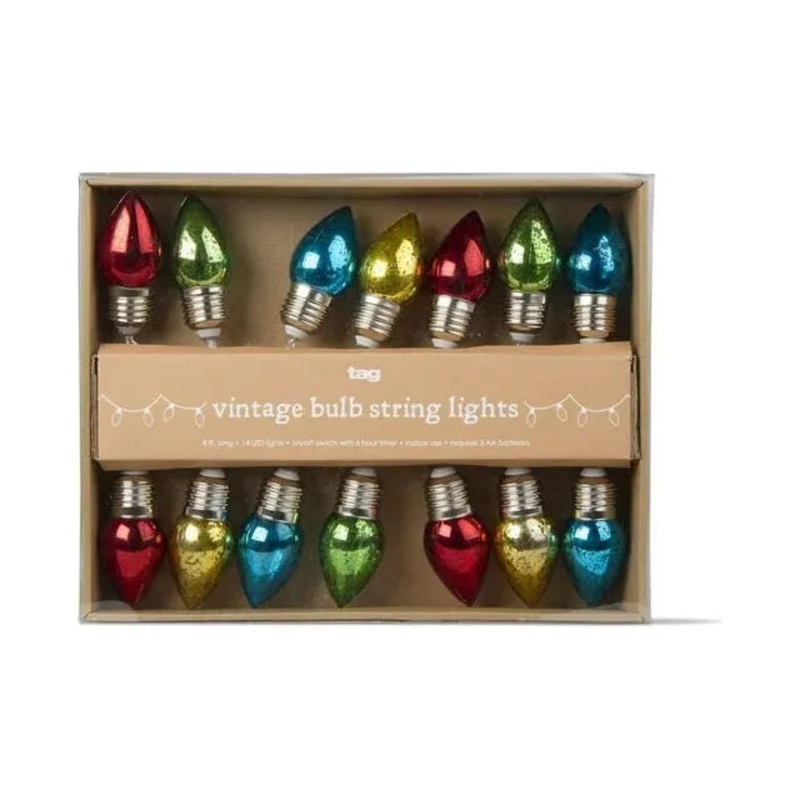 VintageBulbStringLights,MulticoloredLED
