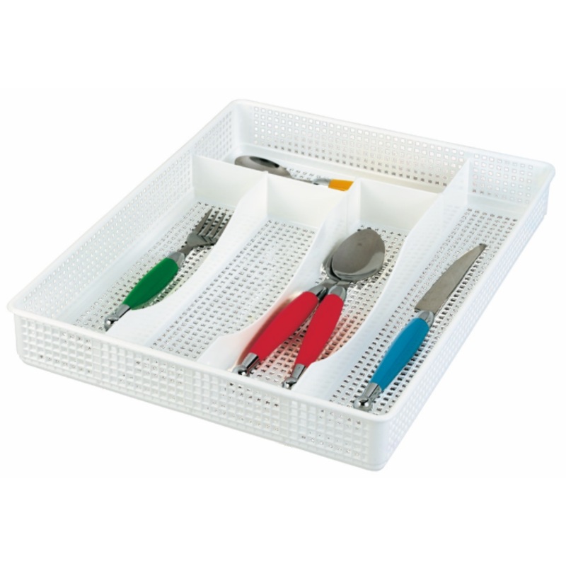 WhiteCutleryTray