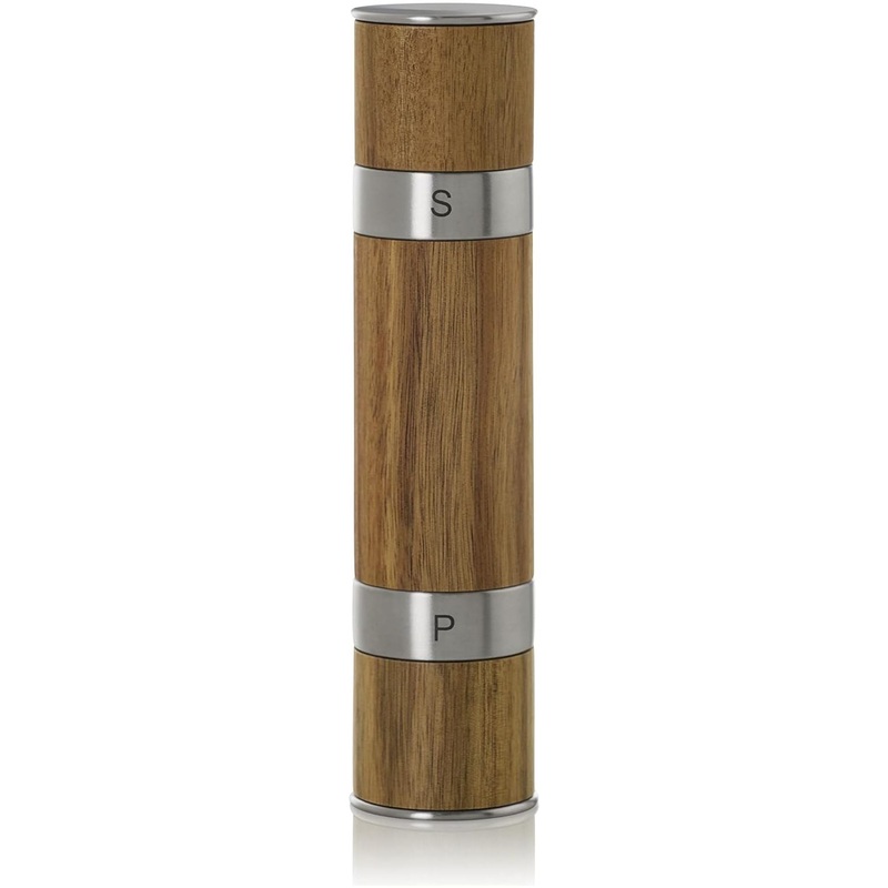 AdhocDuomillAcacianandStainlessSteel2-in-1MillSet