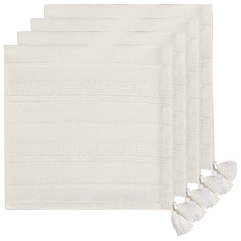 BlancaWhiteWovenNapkinsSet/4