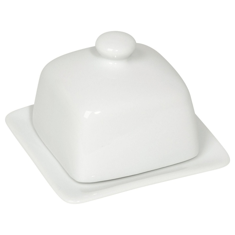 StonewareSquareButterDishw/Lid