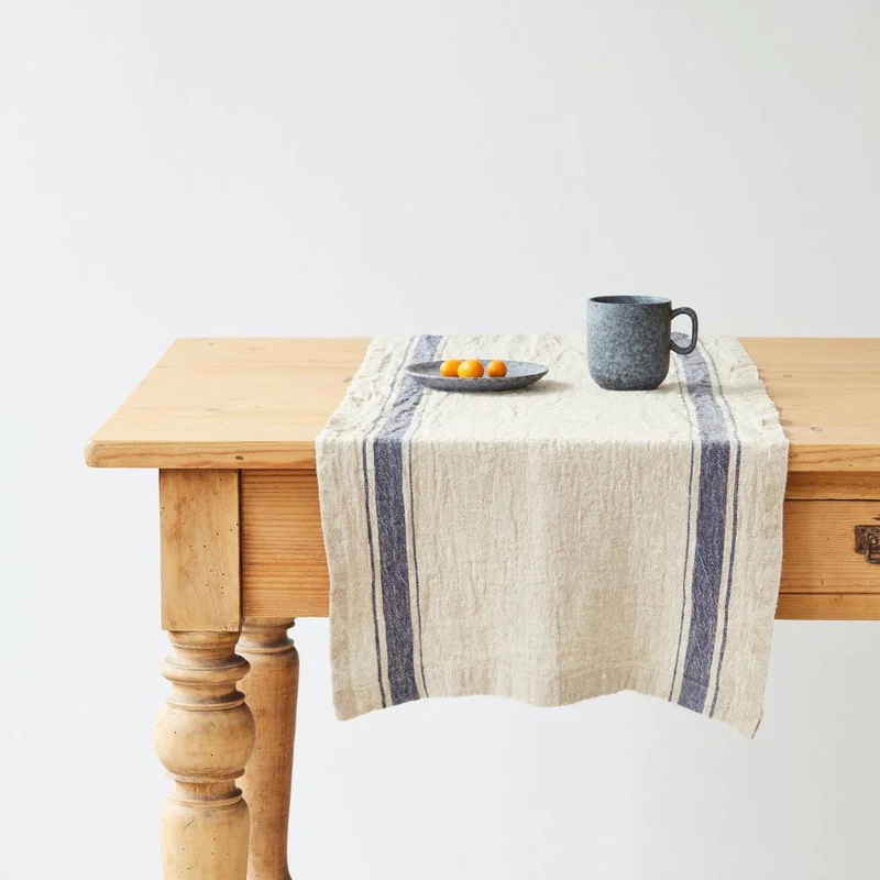 StripeVintageLinenTableRunner