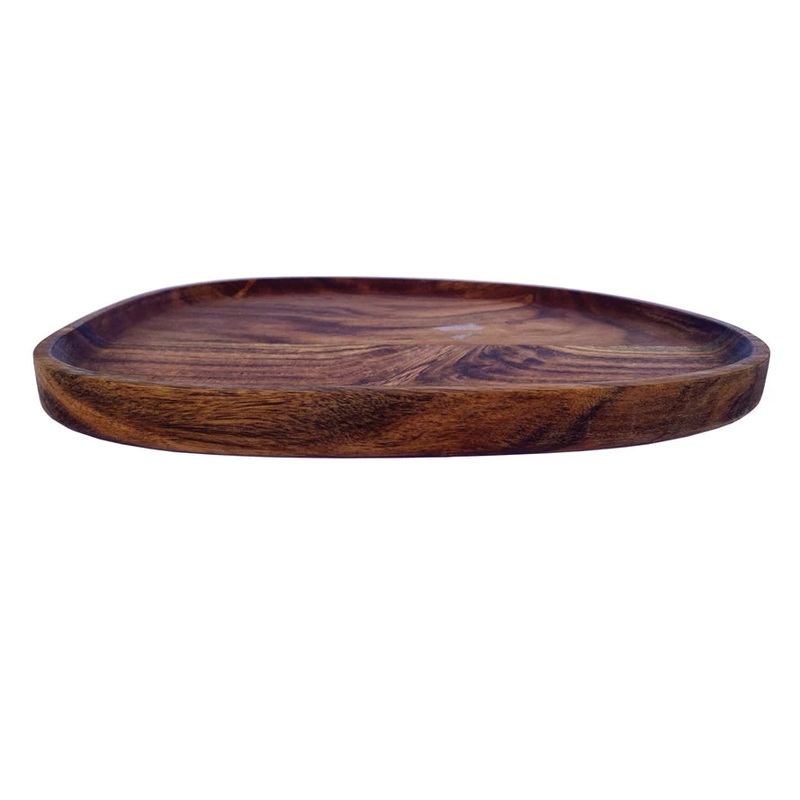 AcaciaWoodOrganicShapedServingTray