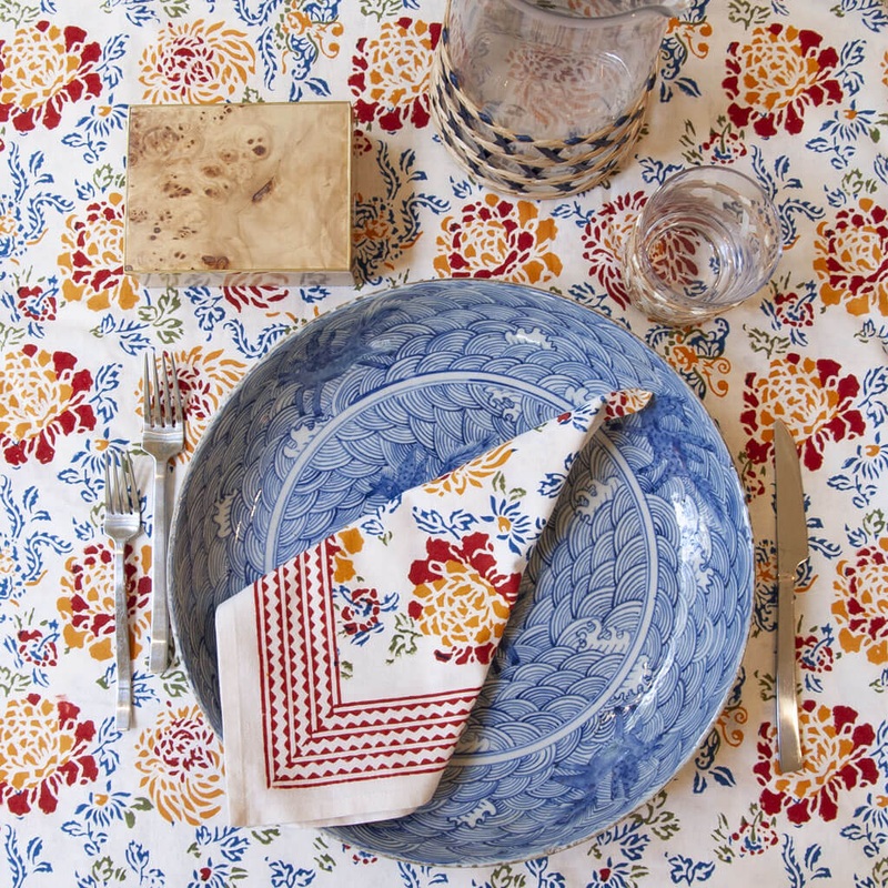 BlockCantonFlowerTableclothbyNaturalHabitat