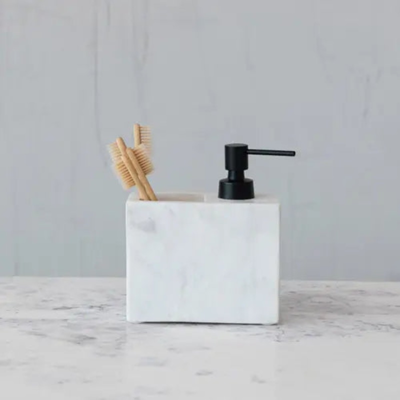 MarbleSoapDispenserw/Pump&Compartment