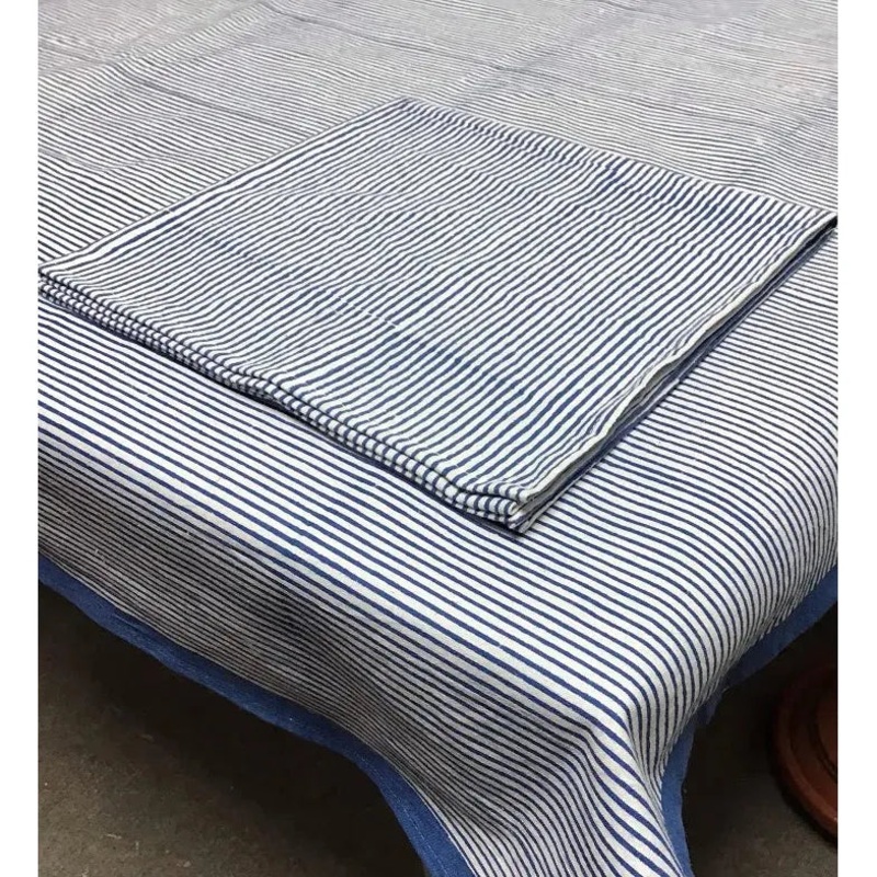 StrippedBlueBlockTablecloth