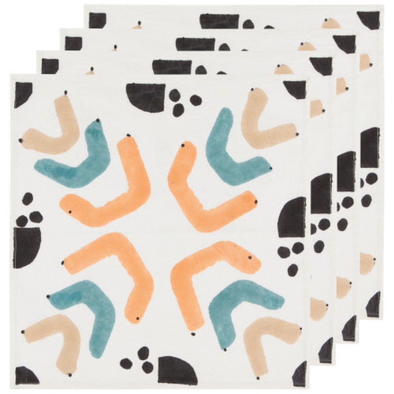 EchoBlockPrintNapkinsSet4