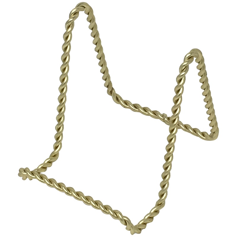 BraidedDisplayEasel,Brass3"