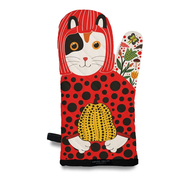 CalicoYayoiKusamaKusameowOvenMitt
