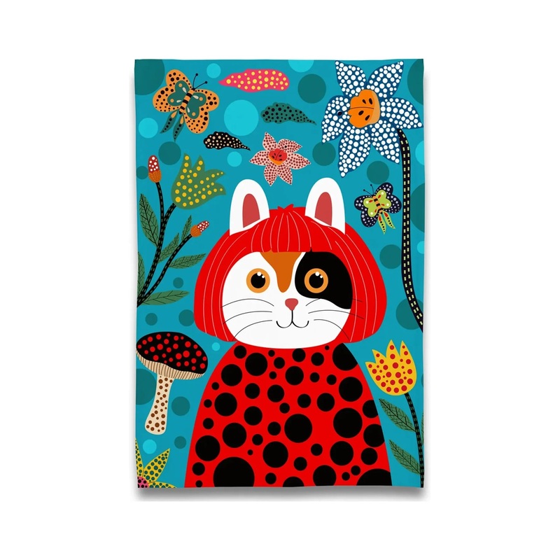 KusameowCalicoCatDishTowel