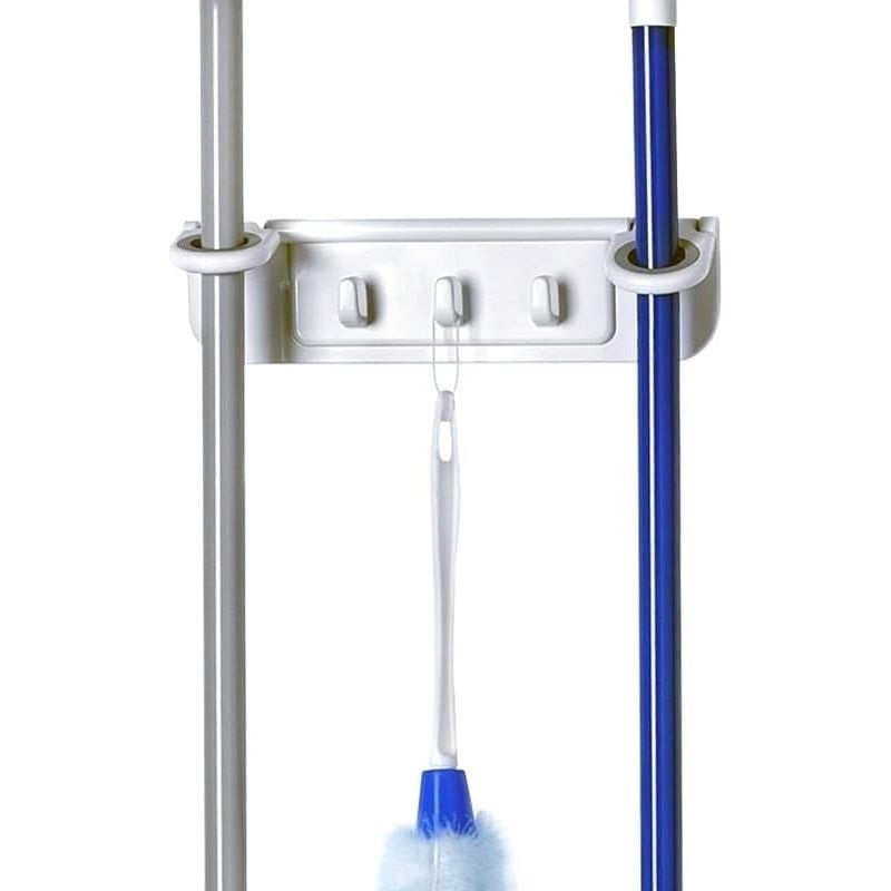 SpectrumWhiteMop&BroomOrganizer