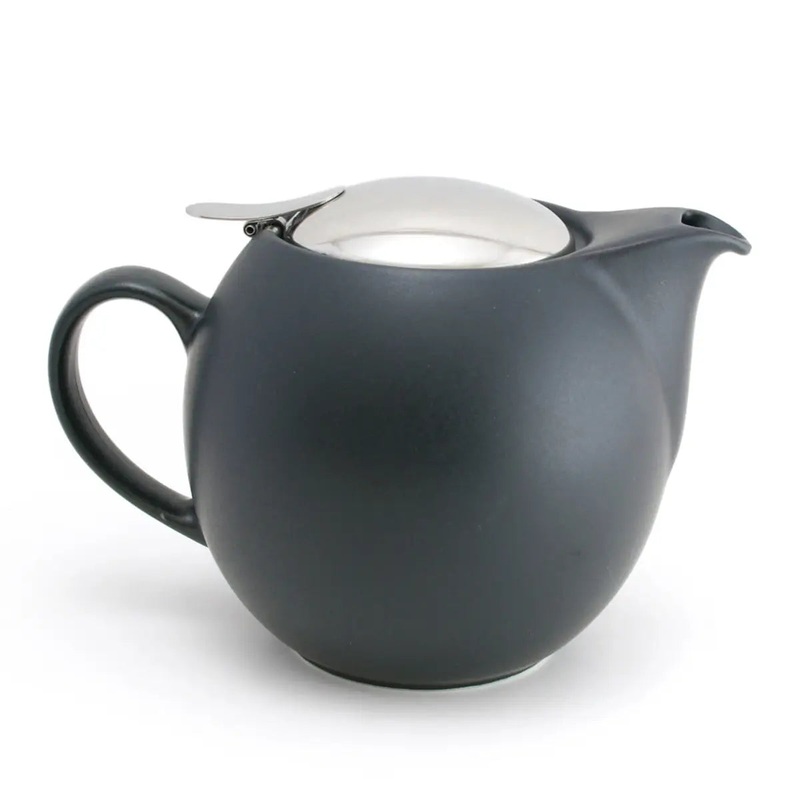 BeeHouseRoundCeramicTeapot,NobleBlack