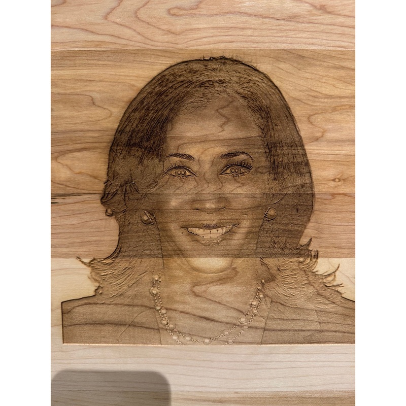 KamalaHarrisMaplePrepBoard