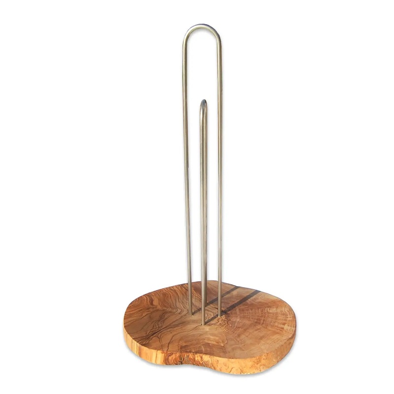 OliveWoodPaperTowelHolder
