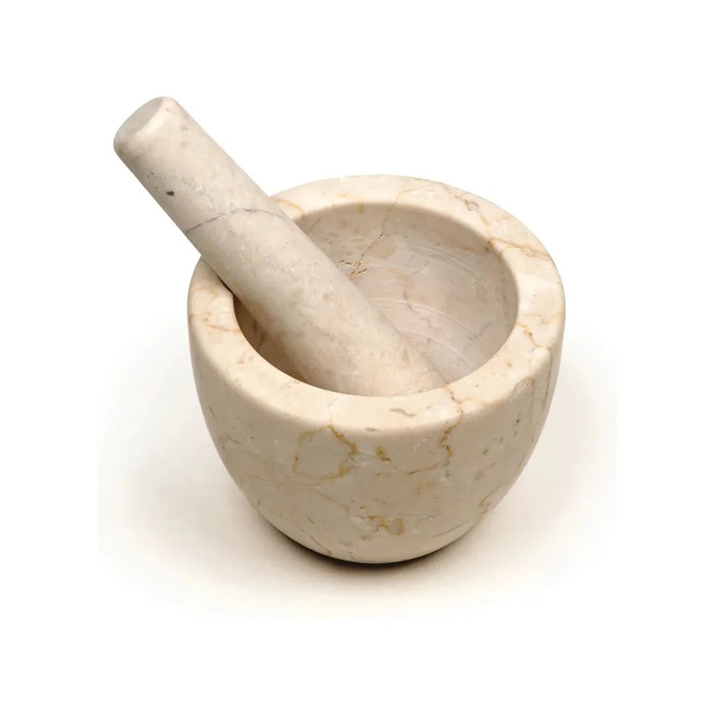 BeigeMarbleMortar&Pestle