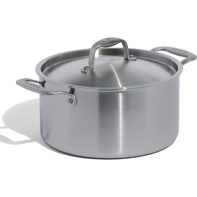 MadeInCookwareStainlessSteelStockPotw/Lid6Qt.