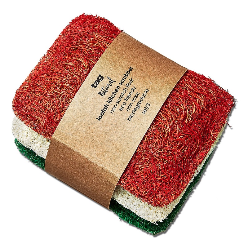 Scrubber,NaturalLoofah-Setof3