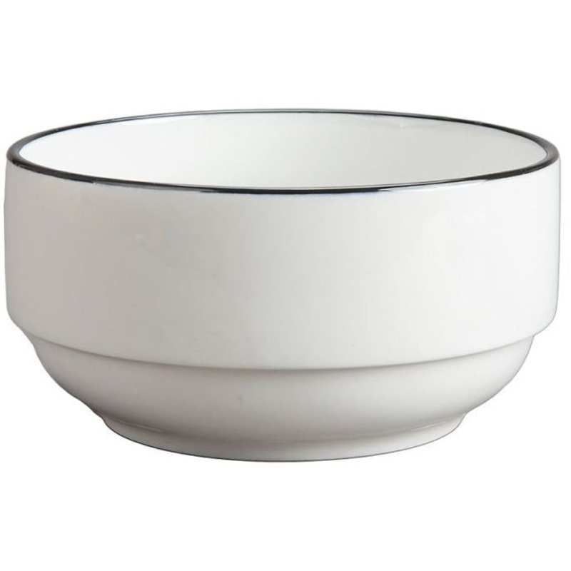 Stackable6"BlackRimBowl28oz