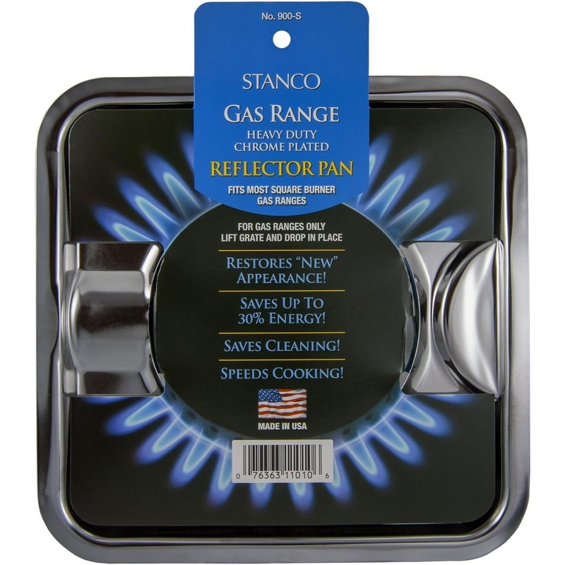 Stanco900-SSquareGasPan,Chrome
