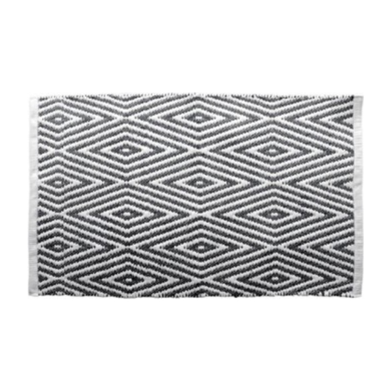 ModaOxfordBlack&WhiteBathMat20x32"