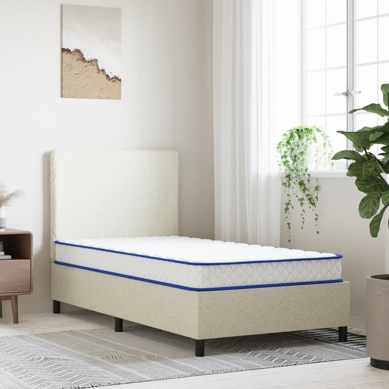 Matelas en mousse  mmoire de forme blanc 90x190x17 cm