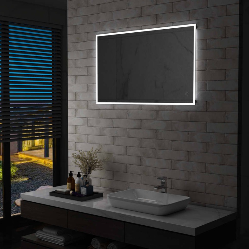 Miroir mural  LED de salle de bain et capteur tactile 100x60cm