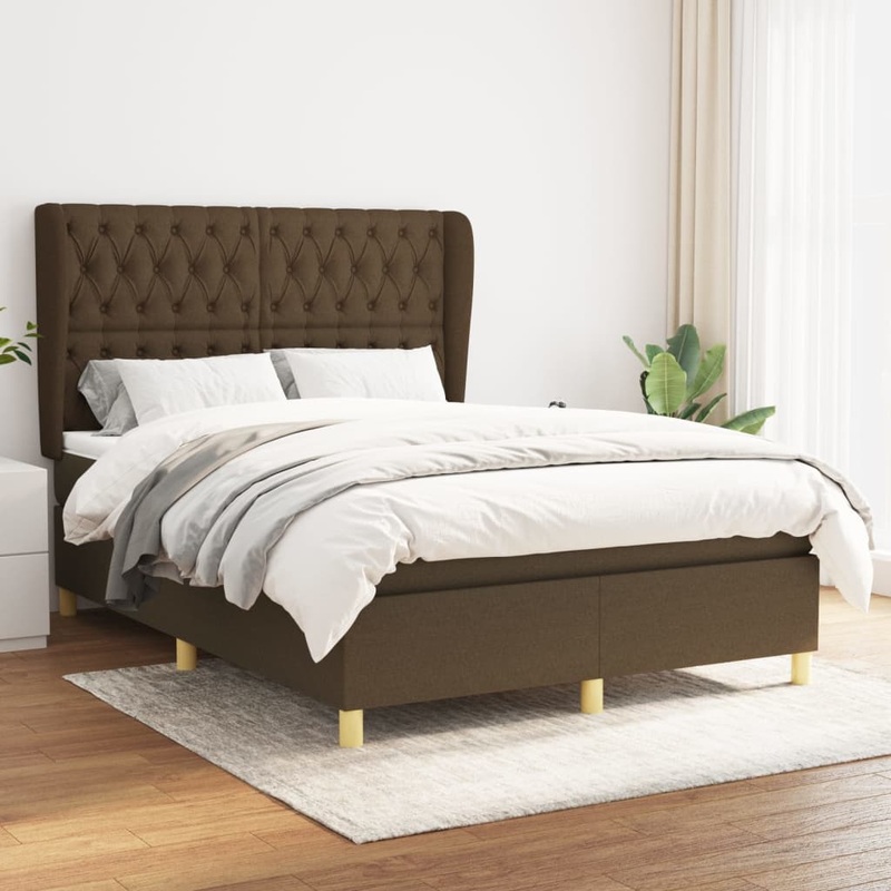 Sommier  lattes de lit avec matelas Marron fonc 140x200 cm