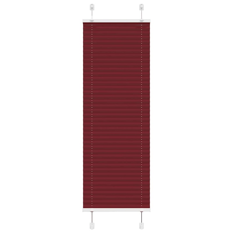 Store pliss rouge bordeaux 40x100 cm largeur du tissu 39,4 cm