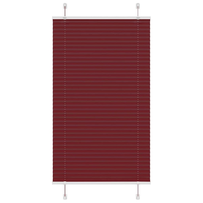 Store pliss rouge bordeaux 80x150 cm largeur du tissu 79,4 cm