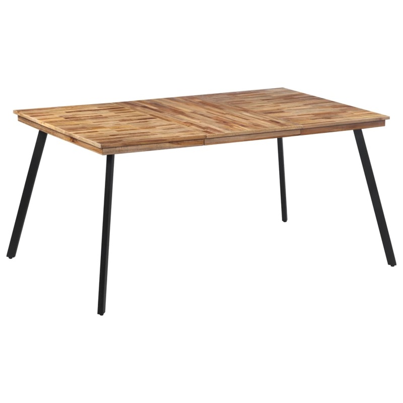 Table  manger 169x98,5x76 cm bois massif de teck